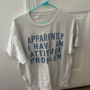 Men’s white large graphic t-shirt in good condition.